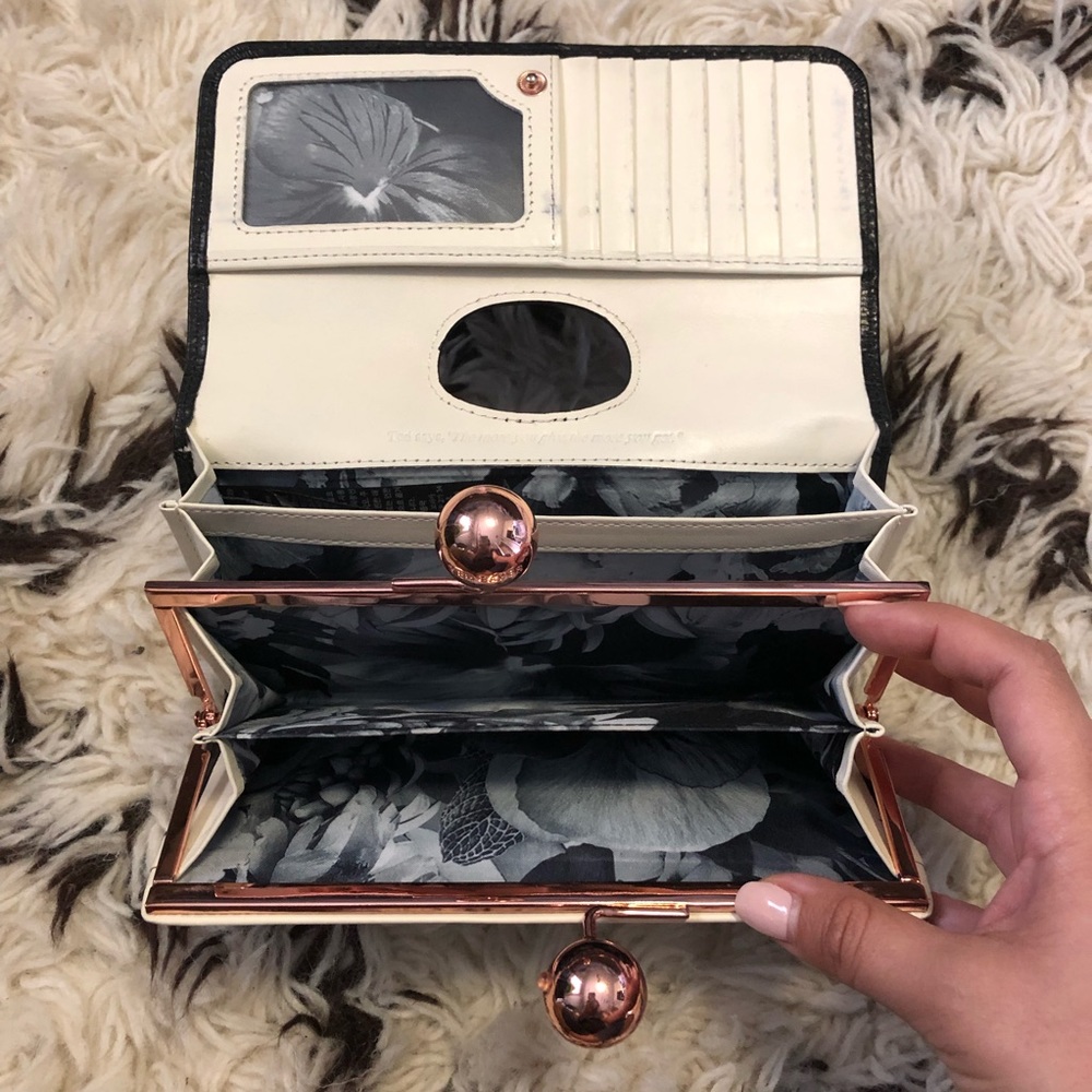 Ted Baker Scripted leather bobble matinee purse